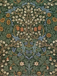 Blackthorn wallpaper, designed by William Morris, 1892
